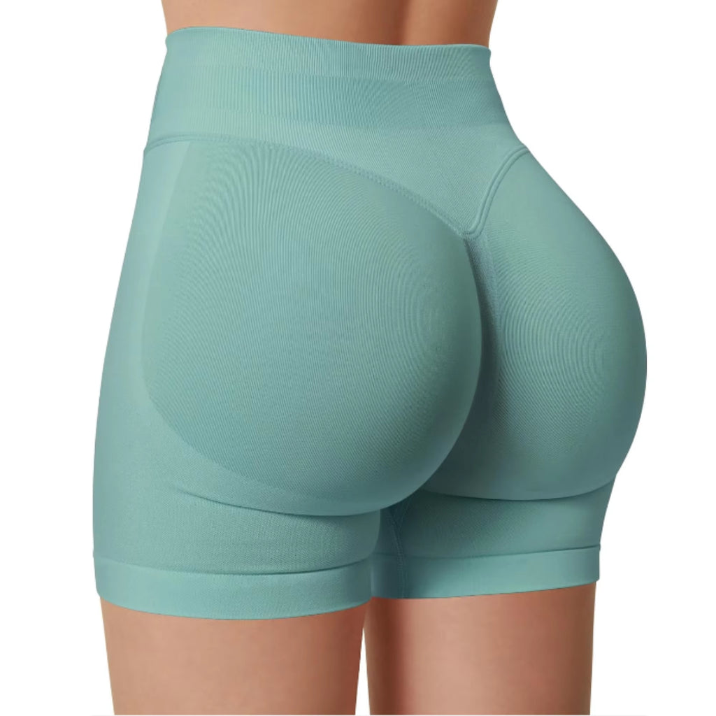 Summer High Waisted Yoga Shorts Fashionable and Sexy Running Fitness Pants Solid Color Yoga Leggings