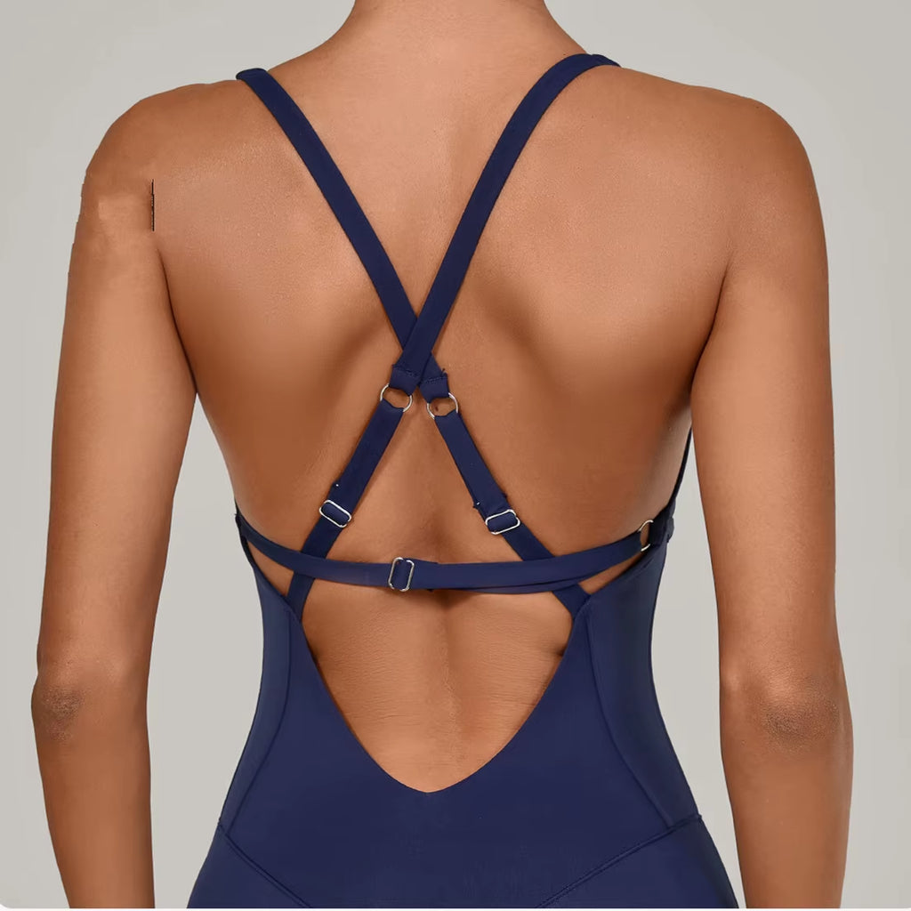 Adjustable Back Fitnes Women Bodysuits Corset Yoga Set Push up Gym One Piece Jumpsuit Workout Jumpsuit Female Active Wear XP274