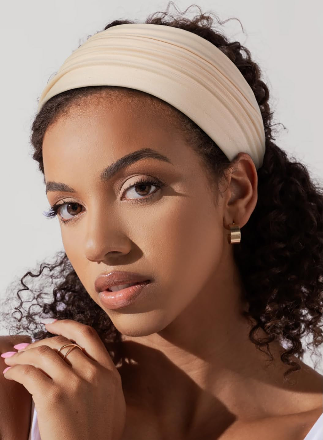 Wide Headbands for Women Boho Large Head Bands for Women'S Hair Non Slip Women Headbnd Stretchy Hair Bands Accessories for Yoga Fashion Workout Running Head Wraps 6 Pack